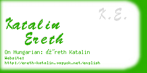 katalin ereth business card